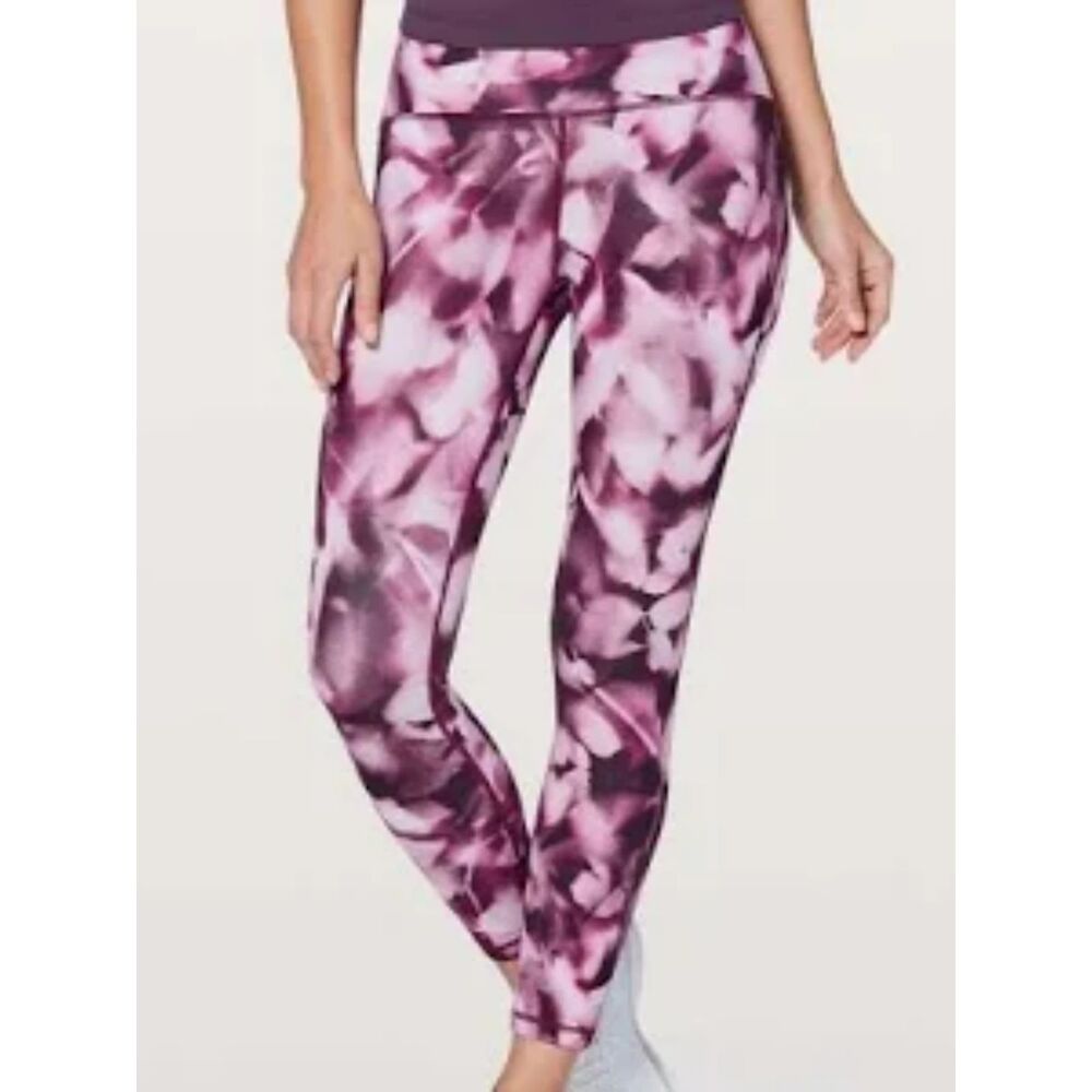Lululemon Train Times Leggings Women’s 6 Pants Tight Blush Blossom Alpine White